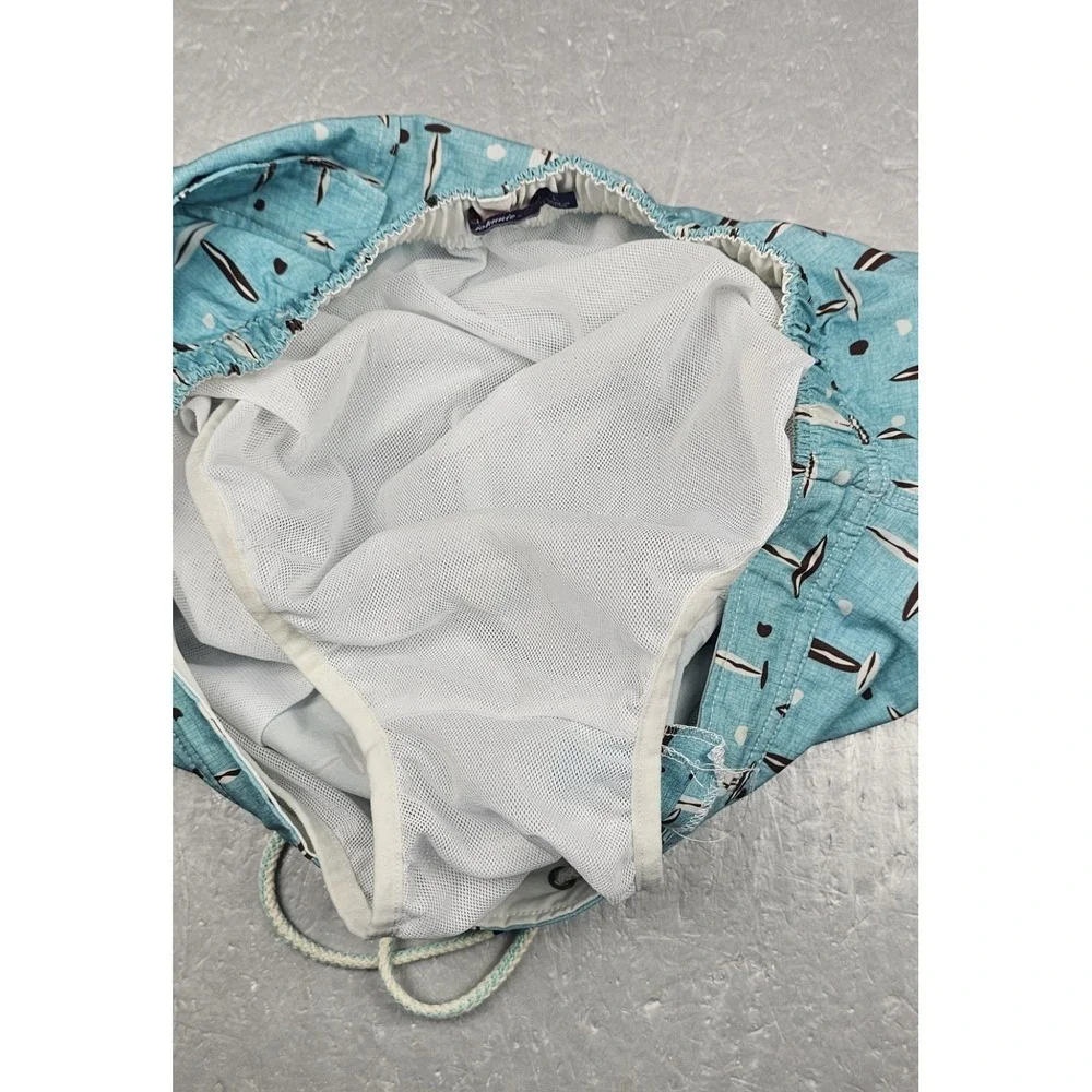 Johnnie-O BoardShorts Mens Large Blue Rowan Half‎ Elastic Stretch Swim Trunks